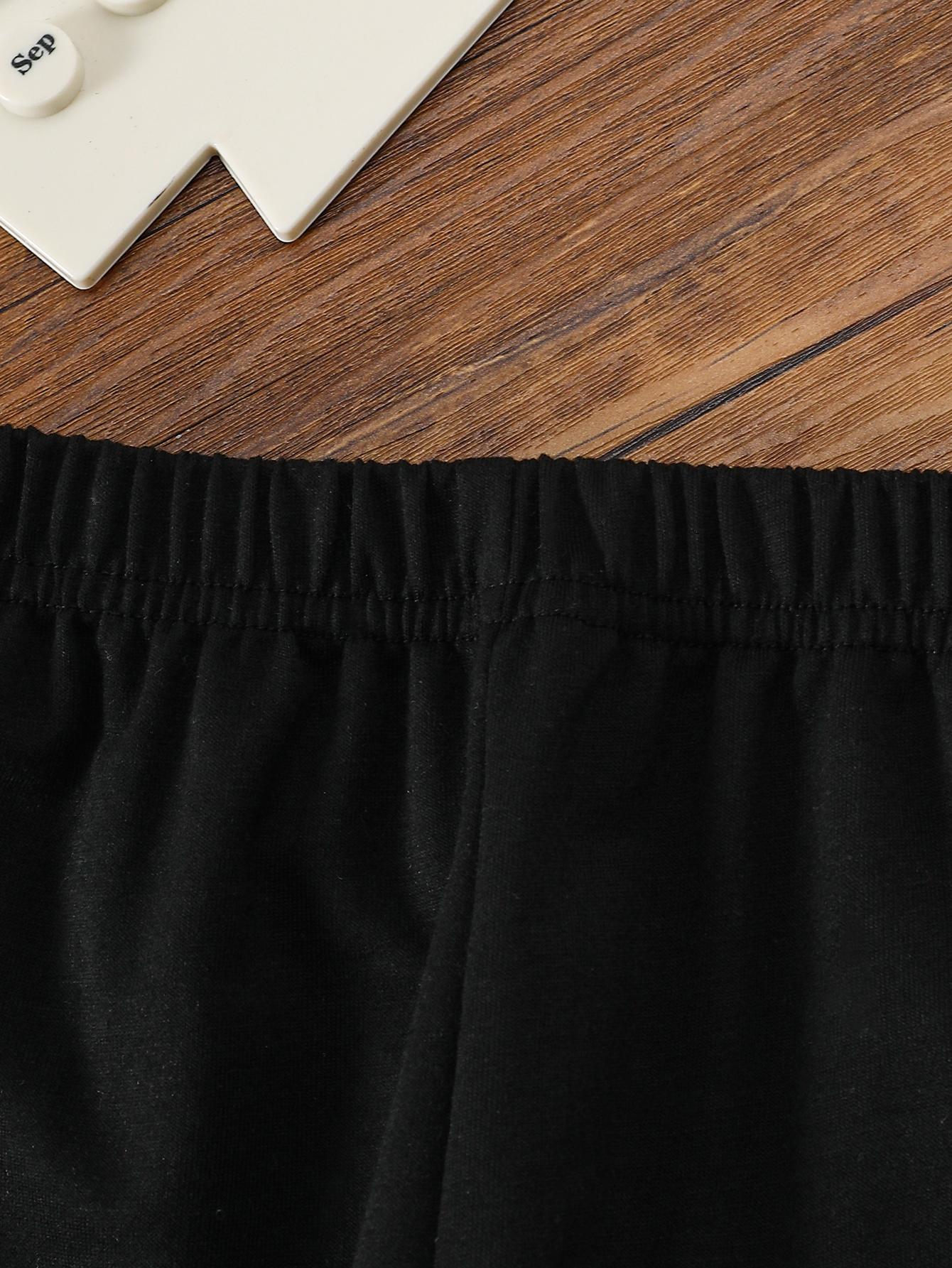 Girls Gymnastics Outfit Set With Gymnastics Print And Lettering