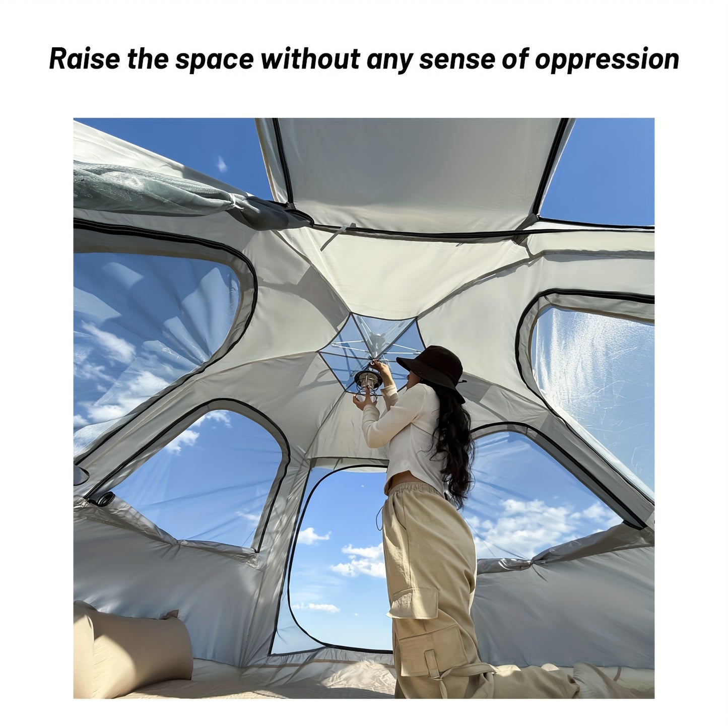 4-6 Person Camping High Quality, Windproof, And Tents, The Hexagonal Structure Is More Stable, Easy to Set Up, Lightweight Camping Tent, Carpa, Outdoor Essentials, Suitable for Family Travel, Outdoor Camping, Hiking Trips, Br