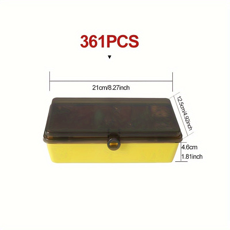 361 Piece Fishing Lures Kit With Minnow Spoon Frog Soft Worm Baits And Jig Heads Tackle Box