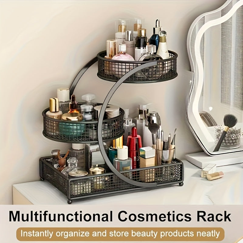 BELITA AMY No Installation Lightweight Metal Cosmetic Organizer With Spiral