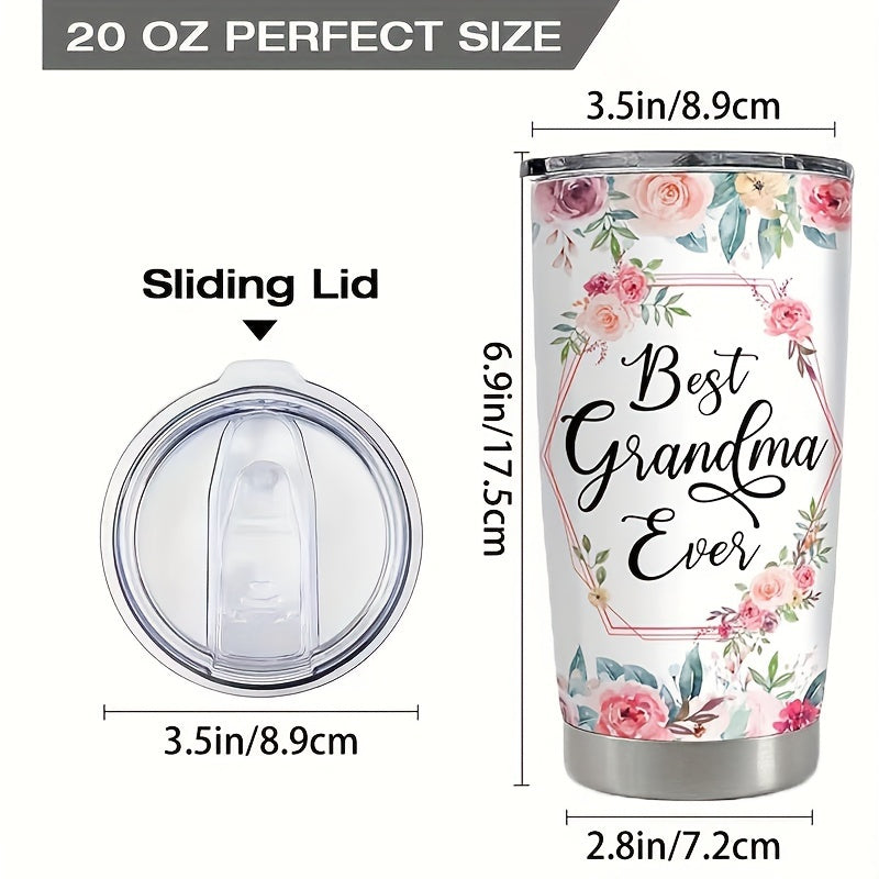 20oz Grandma Tumbler Stainless Steel Insulated Travel Mug Nana Gift Best Grandma Mothers Day Birthday Christmas