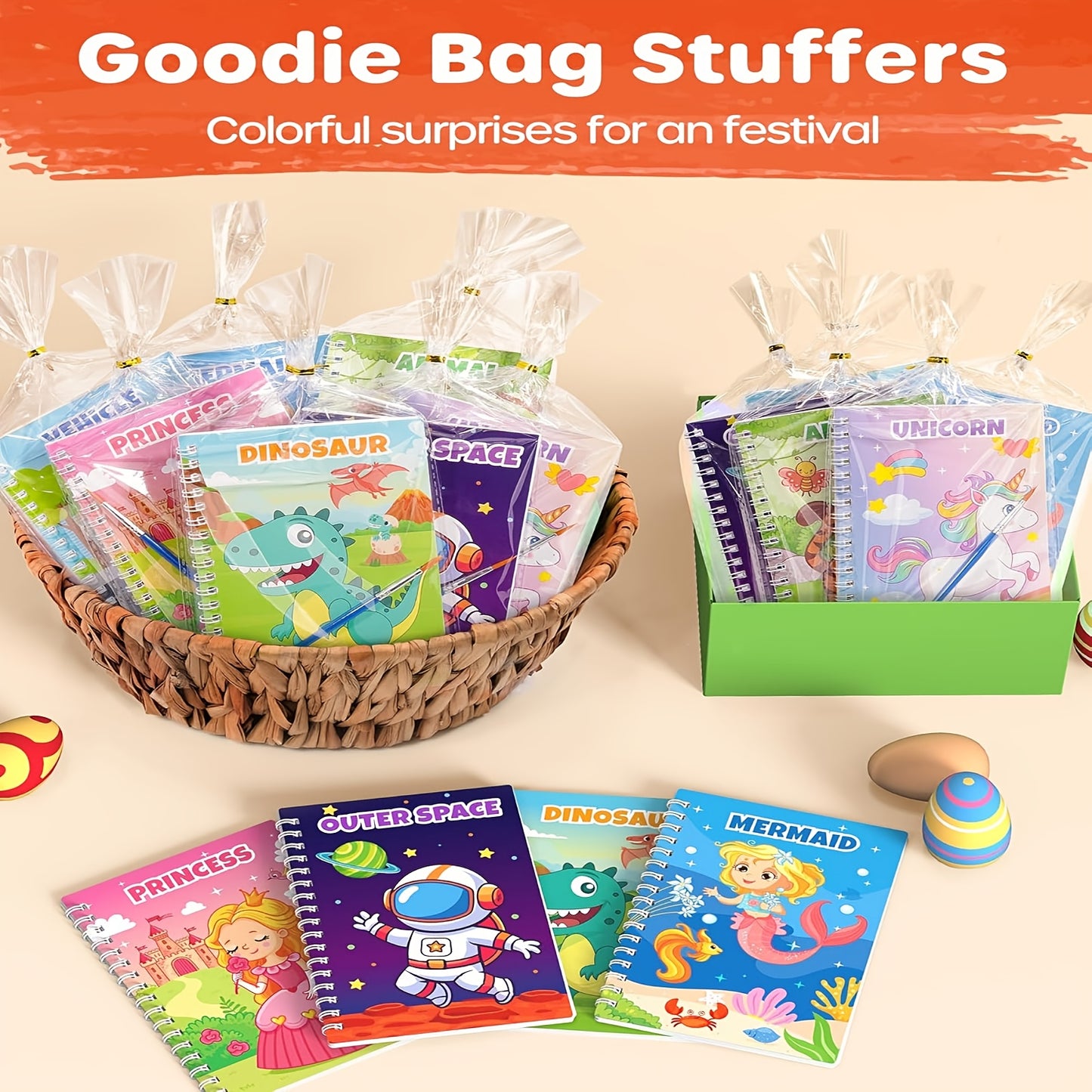 24 Pack Paint With Water Colouring Books For Kids Ages 4 To 12 Mixed Color Paper For Birthday Favors And School Prizes