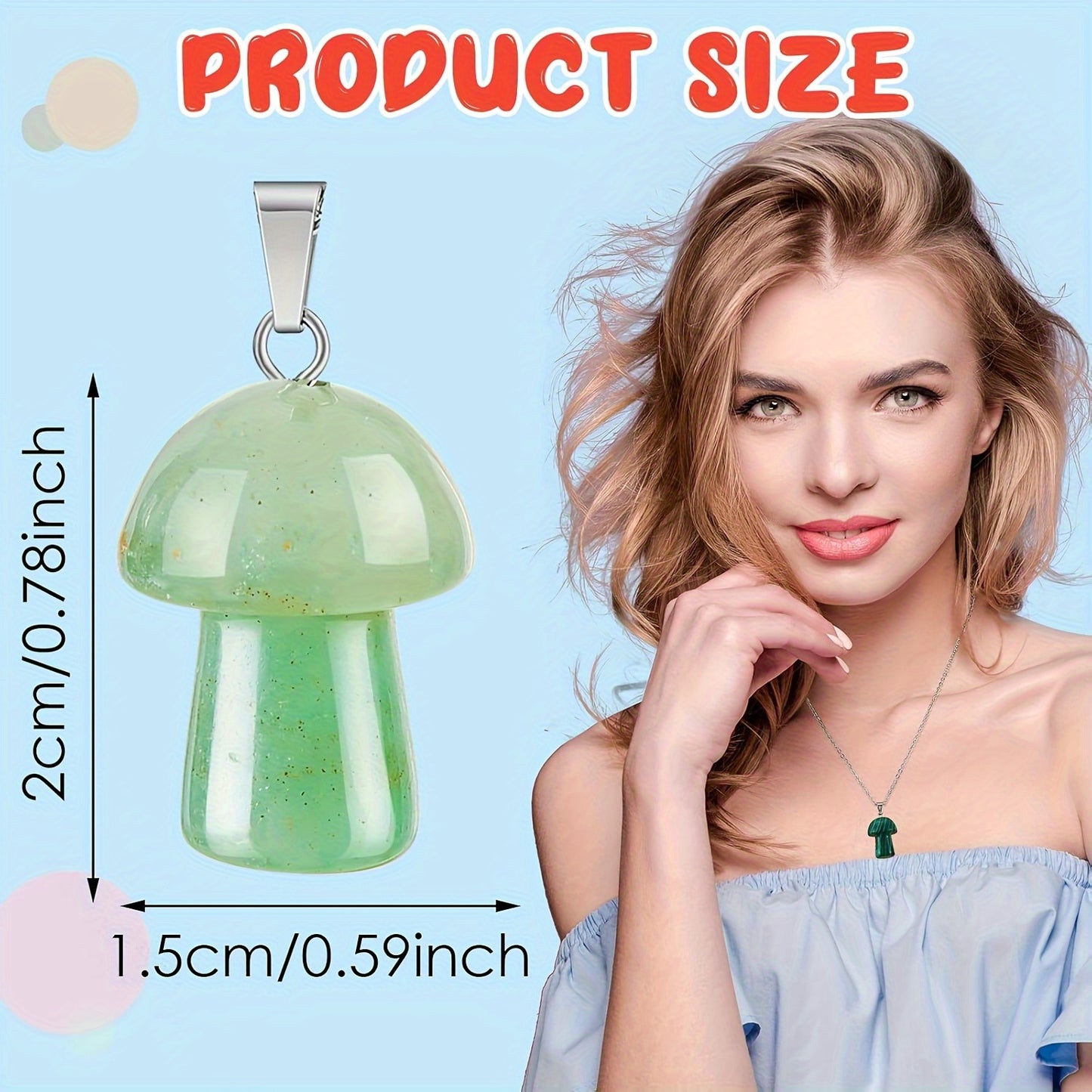 100 Natural Stone Pendants Multicolor Hexagon Column Mushroom Moon And Heart Shapes For DIY Jewelry Making Necklace