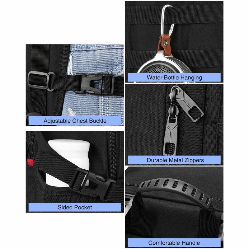 2 Pack Lightweight Large Capacity Travel Backpack With Adjustable Straps Durable Polyester Easy To Clean For Travel