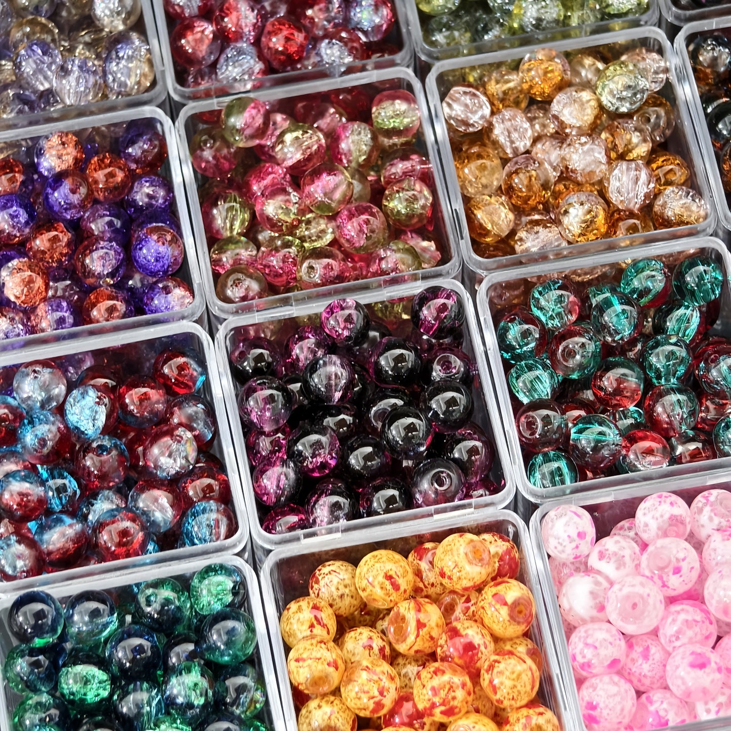 Glass Beads Set 401Pcs for Jewelry Making Supplies