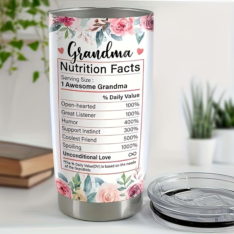 20oz Grandma Tumbler Stainless Steel Insulated Travel Mug Nana Gift Best Grandma Mothers Day Birthday Christmas