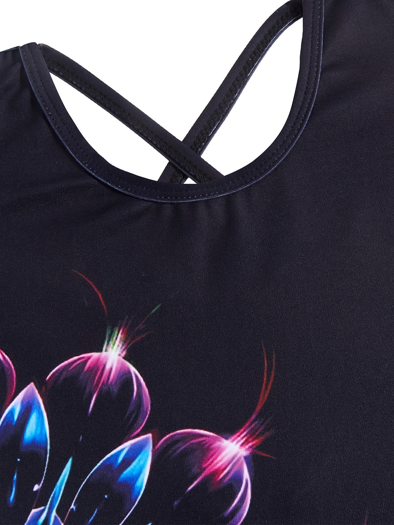 3pcs Girls' Gymnastics Leotard & Shorts Set with Hair Scrunchie - Shiny Gradient & Glittery Cross-Back Dance Outfit, Quick-Dry Spandex/Brittle-like Suit for Tumbling, Ballet, Rhythmic Gymnastics (Ages 3-12) - Multi-Color Opti