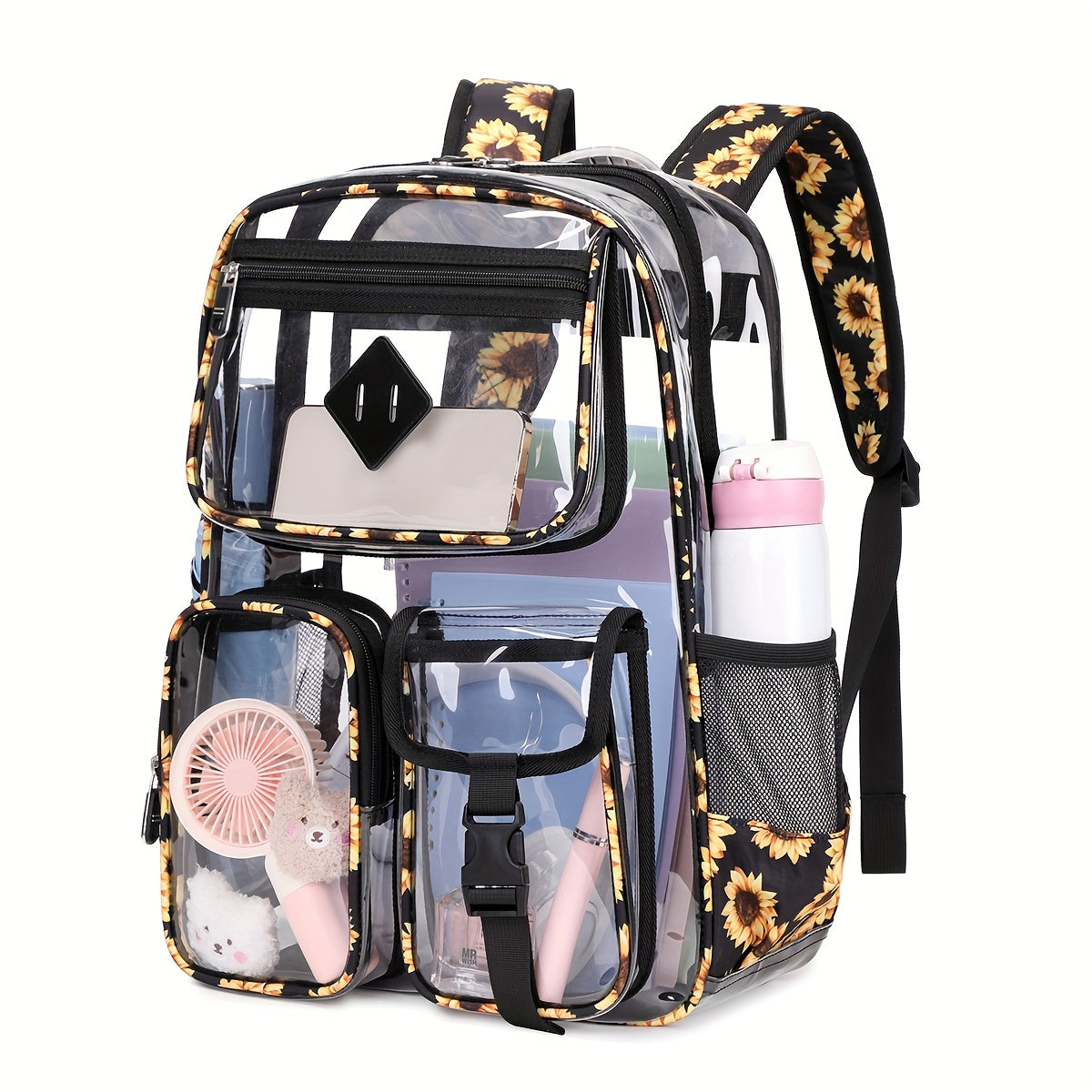 PIG PIG GIRL Double Shoulder PVC Backpack