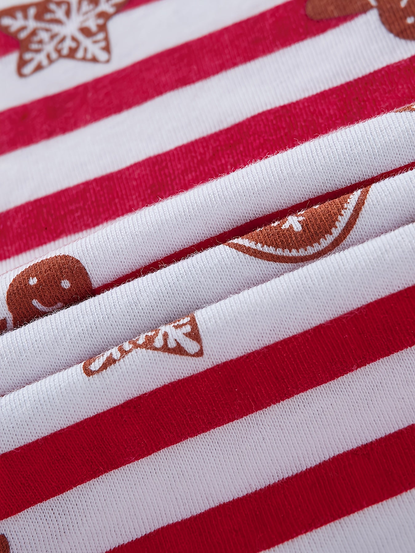 Kids Christmas Homewear Two Piece Set Red Round Neck