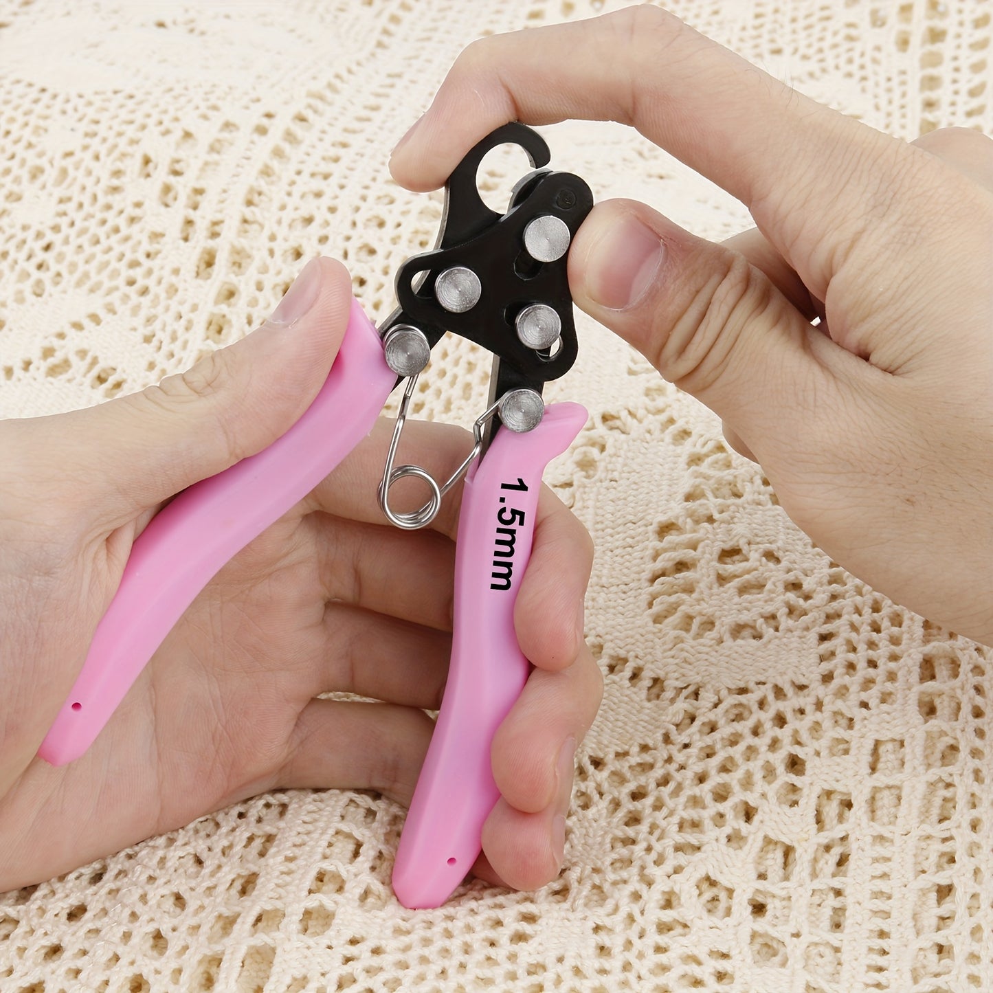 1pc Coil Needle Pliers with 1.5mm/2.25mm/3mm Looping Tool - Pink Metal Jewelry Making Pliers Suitable for DIY Earring, Copper Wire Shaping, Handcraft Jewelry Tools - Essential for Hobbyists & Professional Jewelers