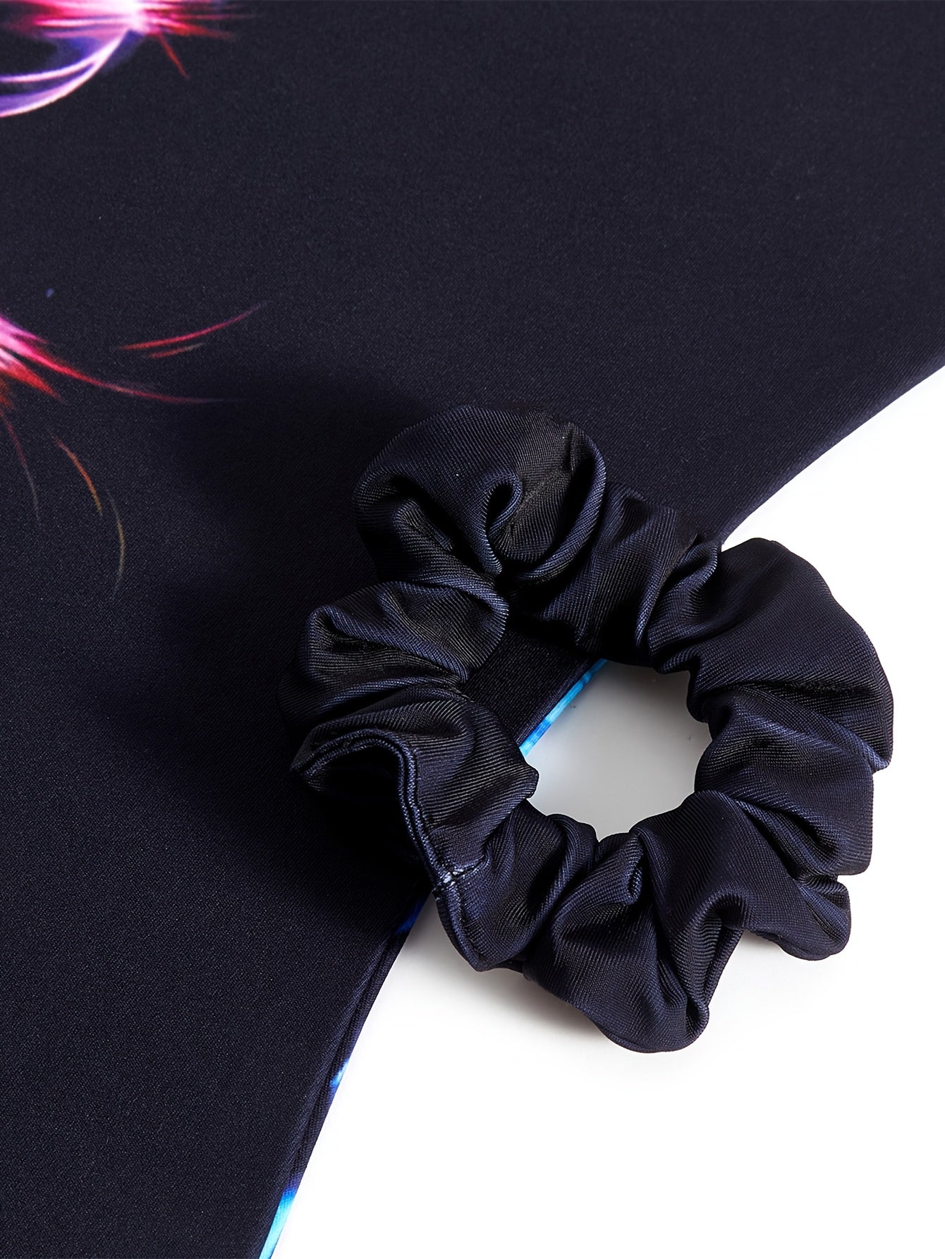 3pcs Girls' Gymnastics Leotard & Shorts Set with Hair Scrunchie - Shiny Gradient & Glittery Cross-Back Dance Outfit, Quick-Dry Spandex/Brittle-like Suit for Tumbling, Ballet, Rhythmic Gymnastics (Ages 3-12) - Multi-Color Opti