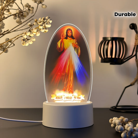 LED Night Light Bible Verse Sacred Heart Lamp for Prayer