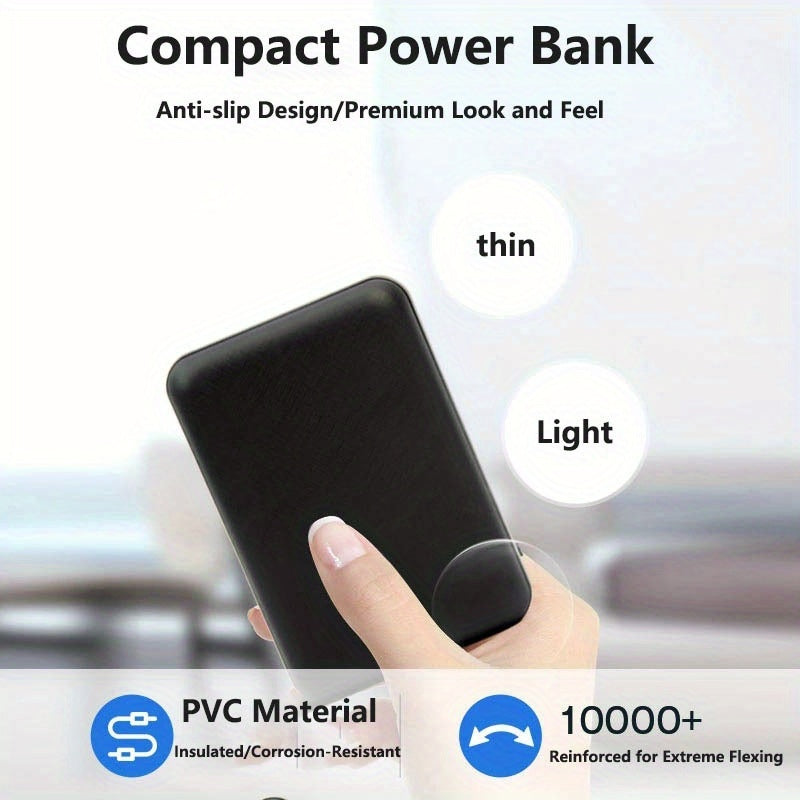 The 10000mAh Portable Power Bank Is Ultra-lightweight, Small And Has A Large Capacity. It Is Suitable for Electric Vests And Air-conditioned Suits. It Can Charge A Mobile Phone with 2.1A Fast Charging And Has 2 USB Ports for
