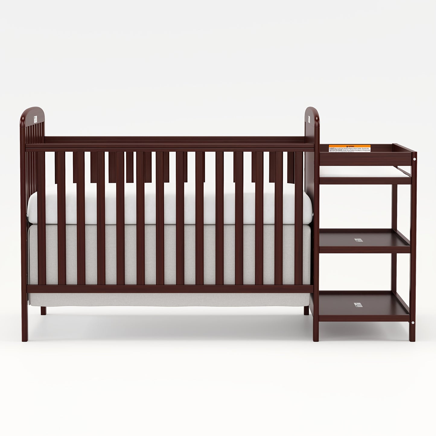 Goldzone 3-in-1 Convertible Baby Crib with Storage and Changing Table