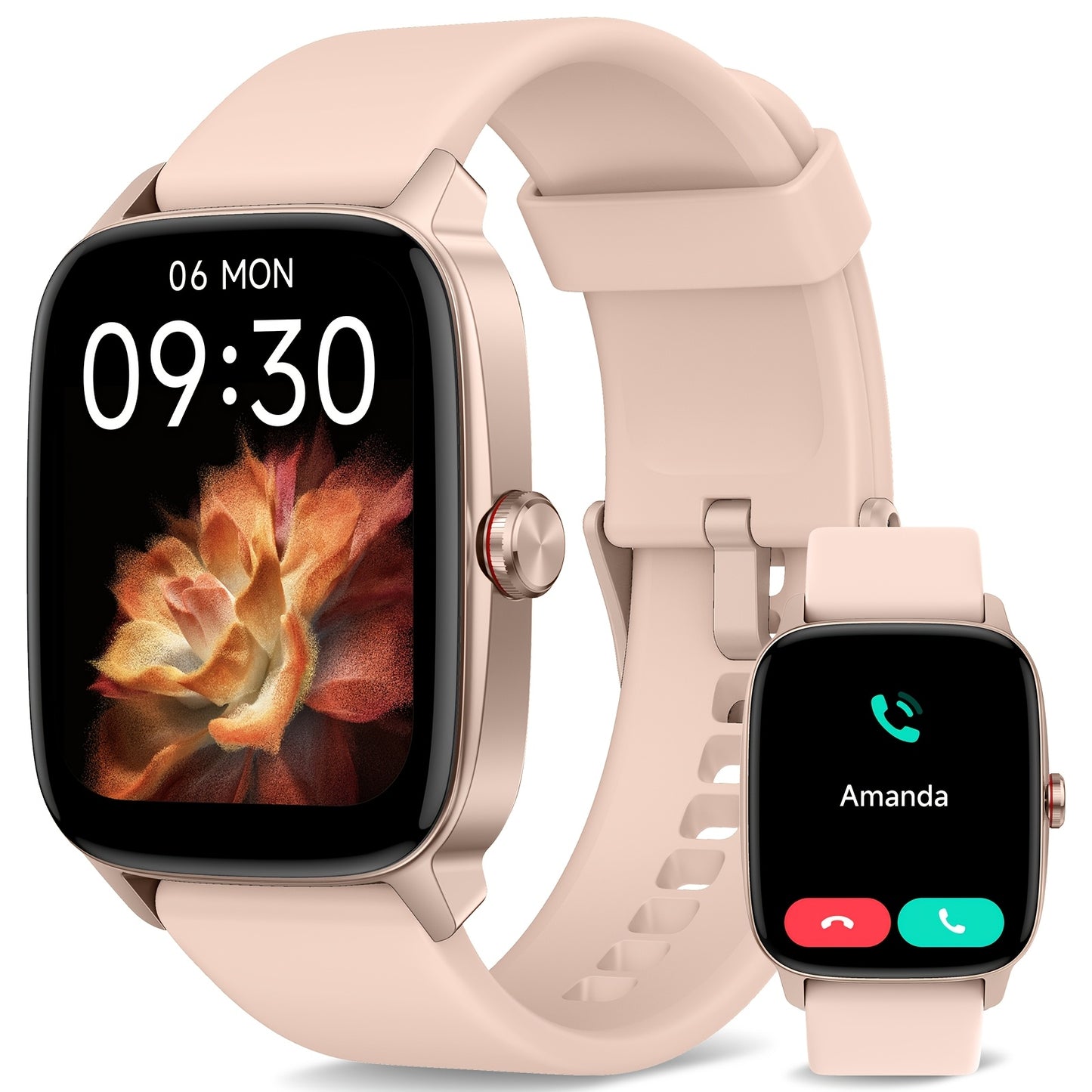 FUVEHA Smartwatch Gift for Men And Women, 1.8" HD Full Touch Screen, Make & Receive Calls, Message Notifications, 100+ Sports Modes, Lightweight & Breathable.Built-in Alexa, Compatible with Android And for iPhone.Perfect Gift