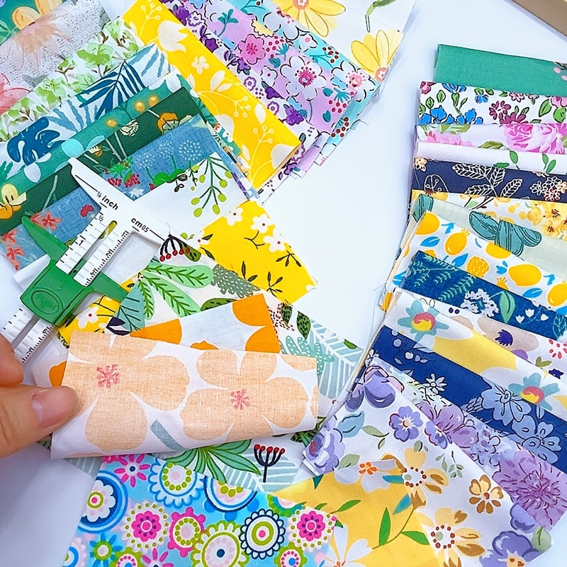 Pre-Cut Floral Cotton Fabric Squares 200pcs For Sewing