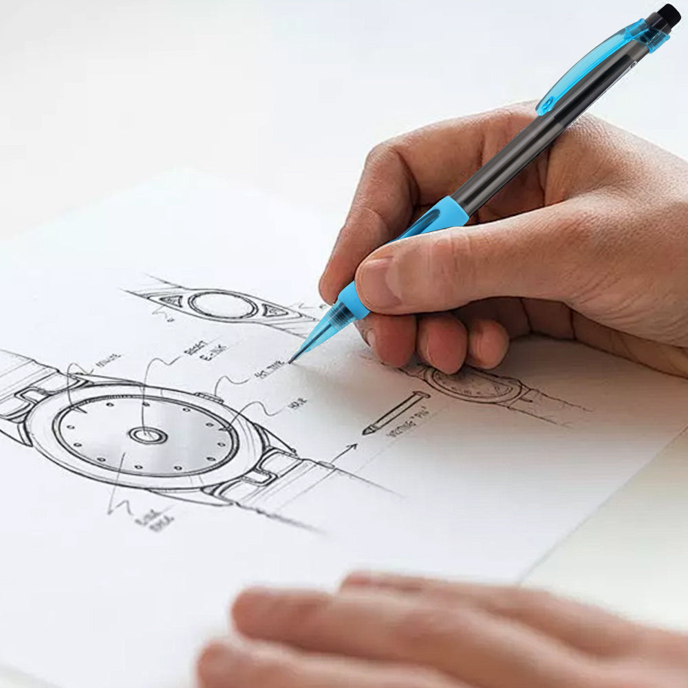 Side Press Mechanical Pencils Set with Replaceable Lead, 0.5/0.7/0.9mm Comfortable Grip Automatic Pencil Set for Office Writing Supplies Back to School Stationery(24pencils+24boxes of Lead)