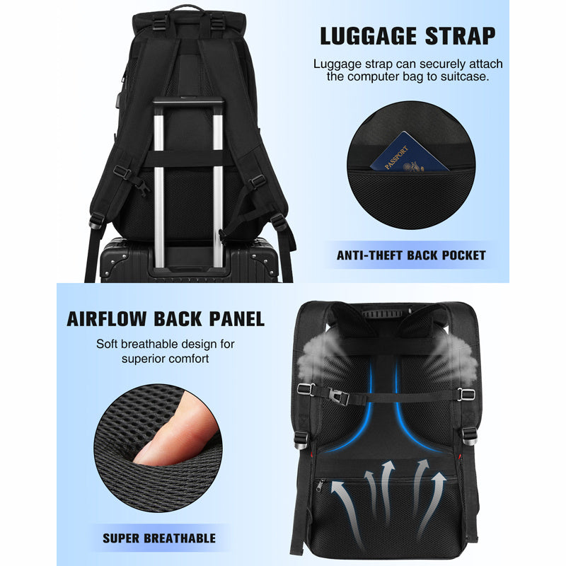 2 Pack Lightweight Large Capacity Travel Backpack With Adjustable Straps Durable Polyester Easy To Clean For Travel