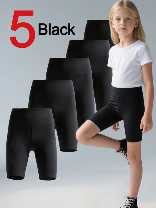 Girls Polyester Spandex Yoga Leggings for Active Workout