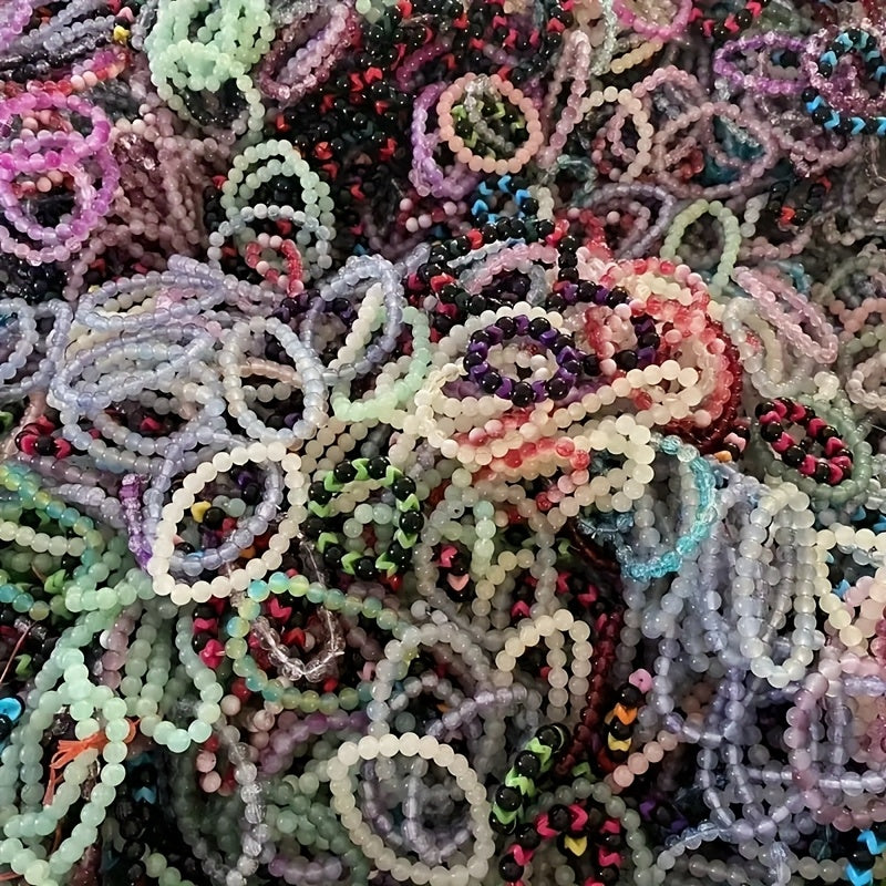 Bohemian Multicolor Glass Bead Elastic Bracelets Set For Men And Women Color Changing Beads DIY Jewelry Supplies Party