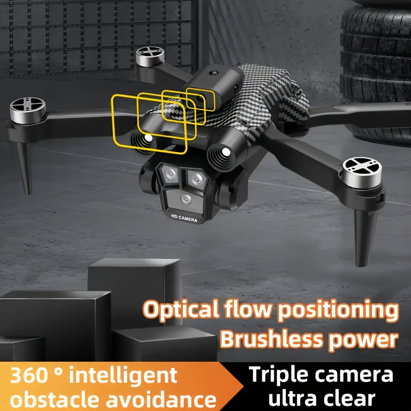 Three-camera Drone, Foldable Remote-controlled Drone, Remote-controlled Toy, Easy to Operate, Suitable for Beginners, Gift for Men, Indoor and Outdoor Drone for Christmas And Halloween, Drone with Screen Remote Control, Indoo