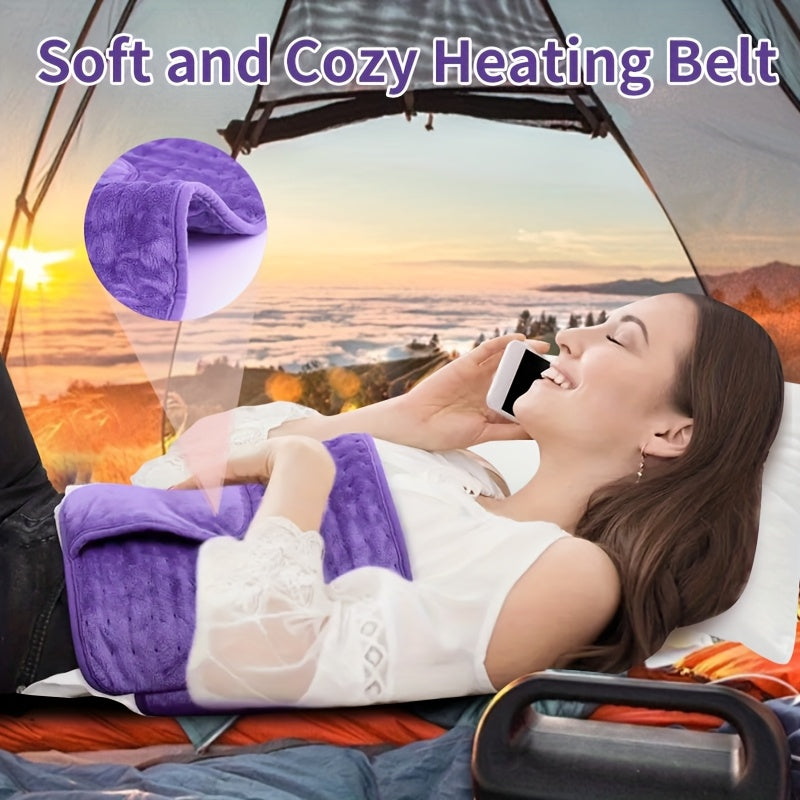 Electric Heating Belt With Six Settings And Four Timers Adjustable Waist 24 To 45 Inches Fast Heating And Washable Belt