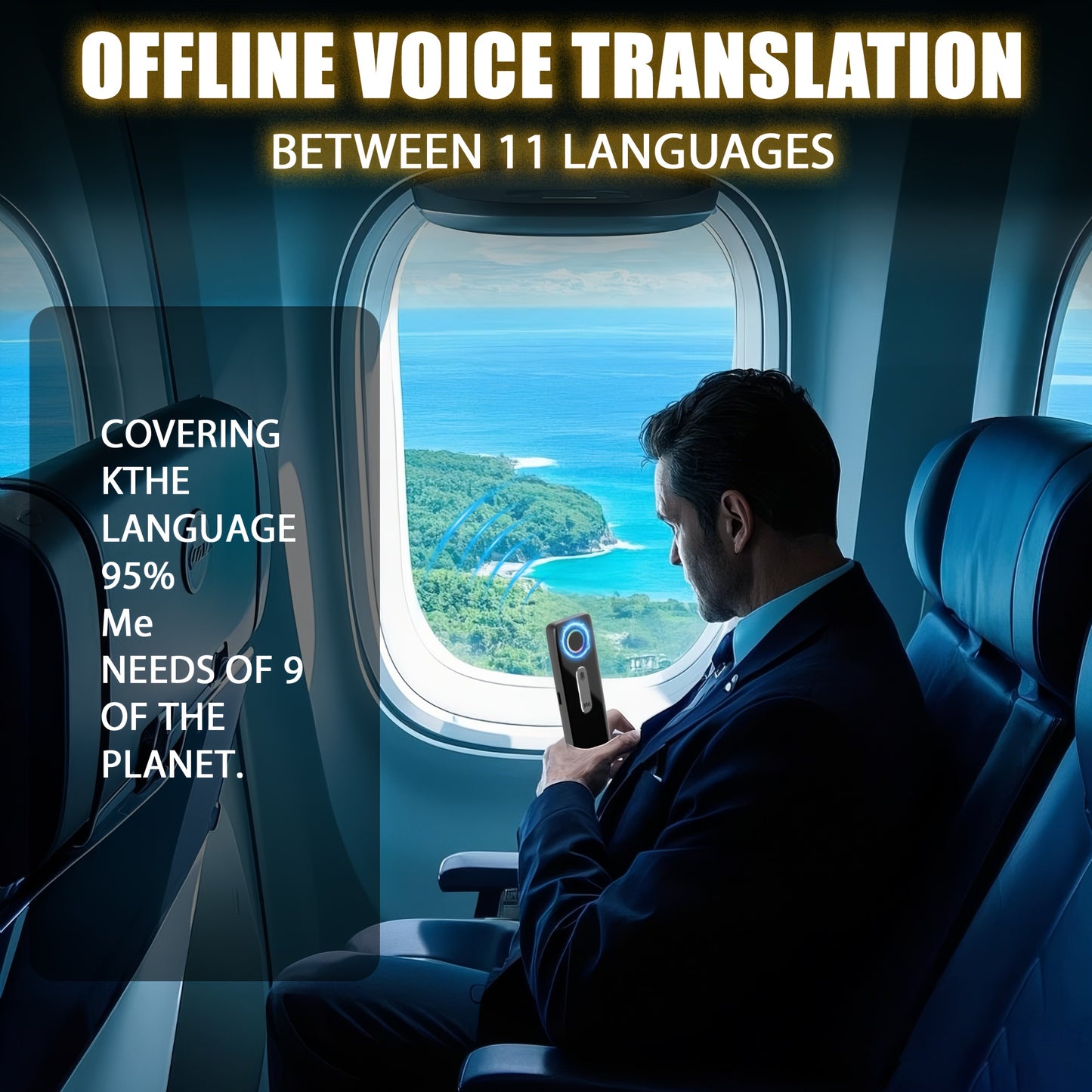 Portable Language Translator Device, Two-Way Instant Translator, APP Online Voice Translation, 136 Languages Supported, High Accuracy Translator Device for Travel Business Learning