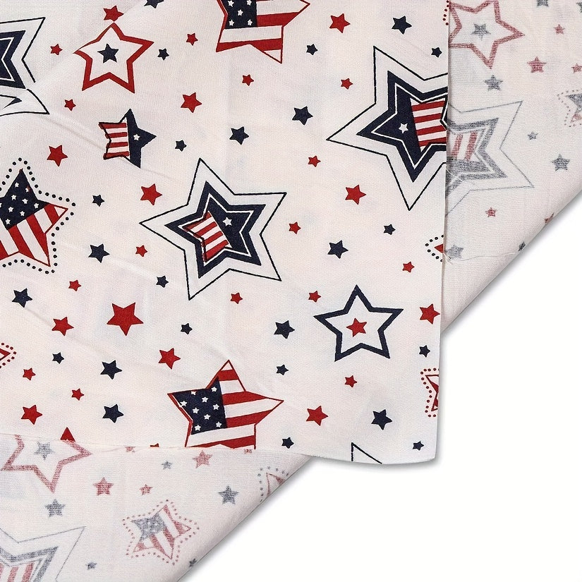 HHMC 7pc Patriotic American Flag Cotton Precut Squares