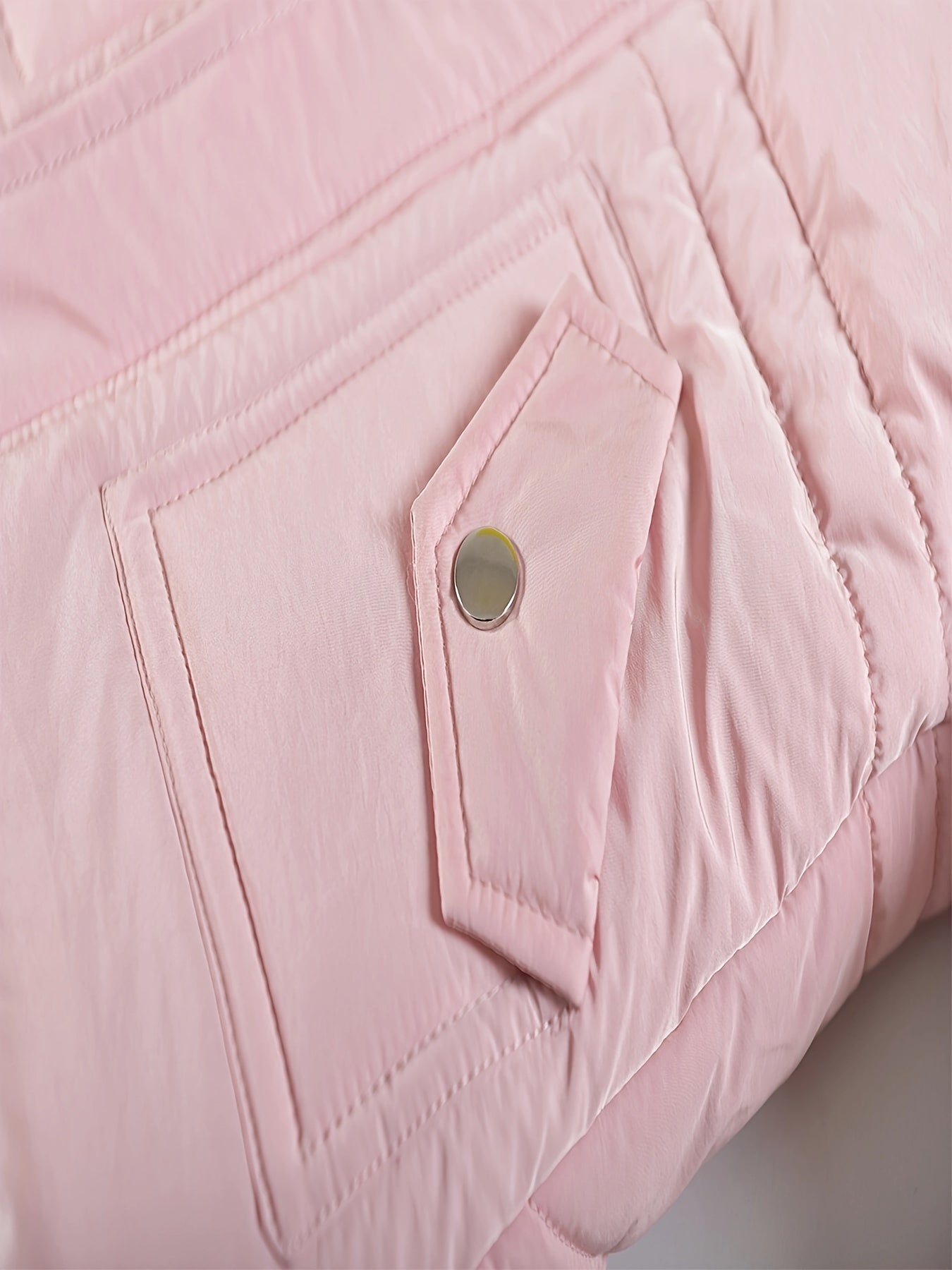 [Pink Winter Parka] Winter Pink Girls' Parka | Thickened Warm Jacket with Faux Fur Hood, Zip-Up Outerwear, Polyester, Machine Washable, 3-7Y, Cozy Youngsters Outerwear, Floral Winter Coat, Plush Lined Comfort