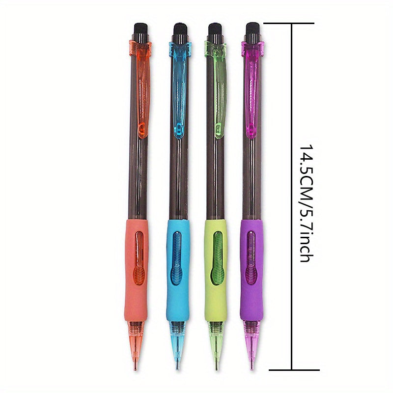 23 Piece Mechanical Pencil Set 0.5mm And 0.7mm Side Press Includes 8 Pencils 12 HB Lead Refills 2 Erasers And Pen Bag