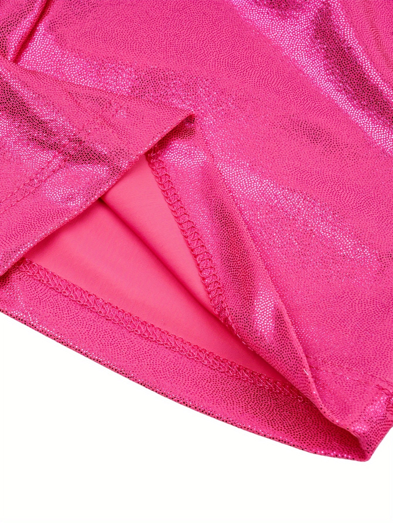 Girls Gymnastics Leotard, 3-12 Years Long Sleeve Glitter Dance Leotard with Shorts Ballet Tumbling Set