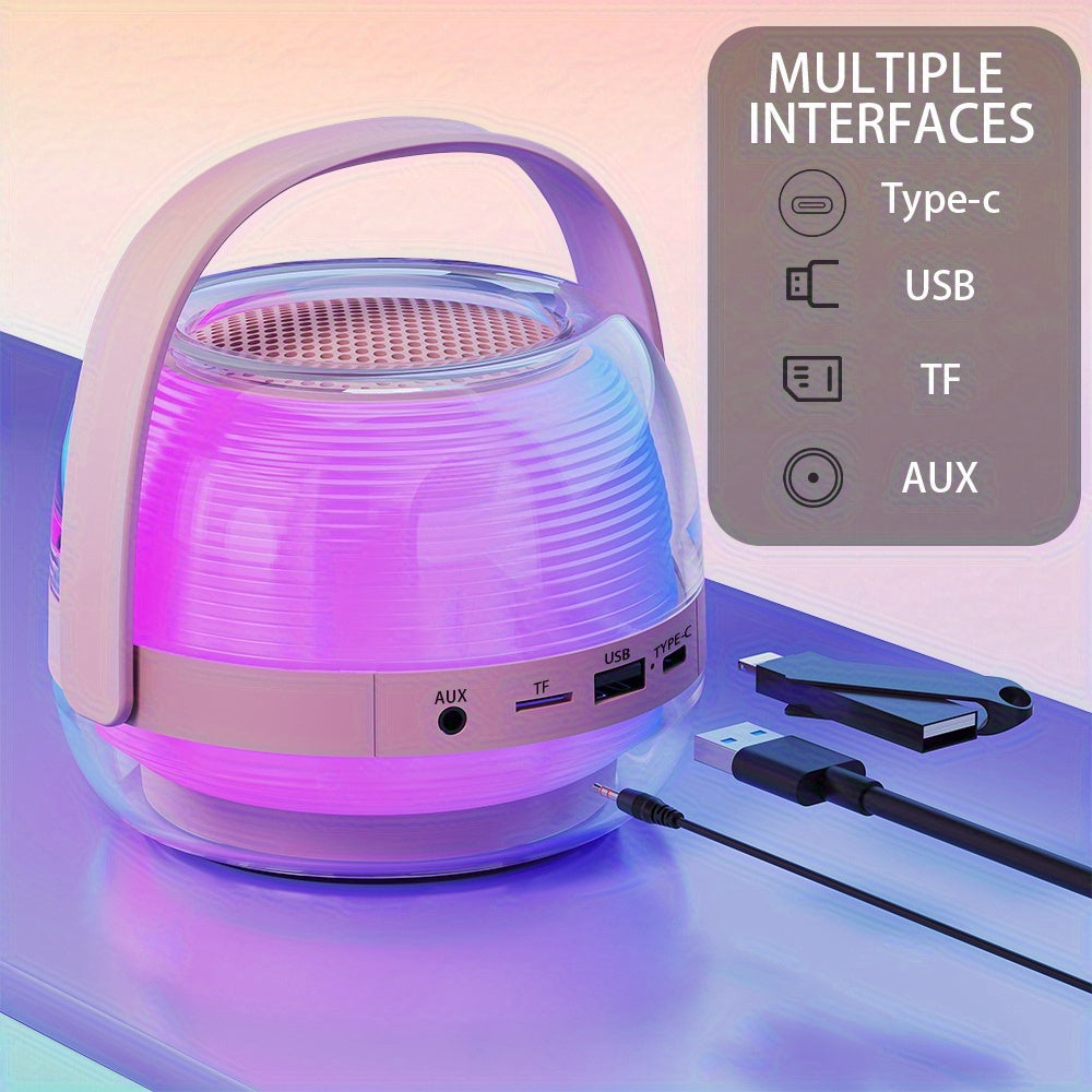 3pcs Portable Mini Karaoke Machine with 2 Wireless Microphones - USB Charging, Wireless Speakers for Birthday Party and Home Entertainment, LED Light Karaoke Machine, Birthday Party, Family Gathering, Christmas Gift, New Year