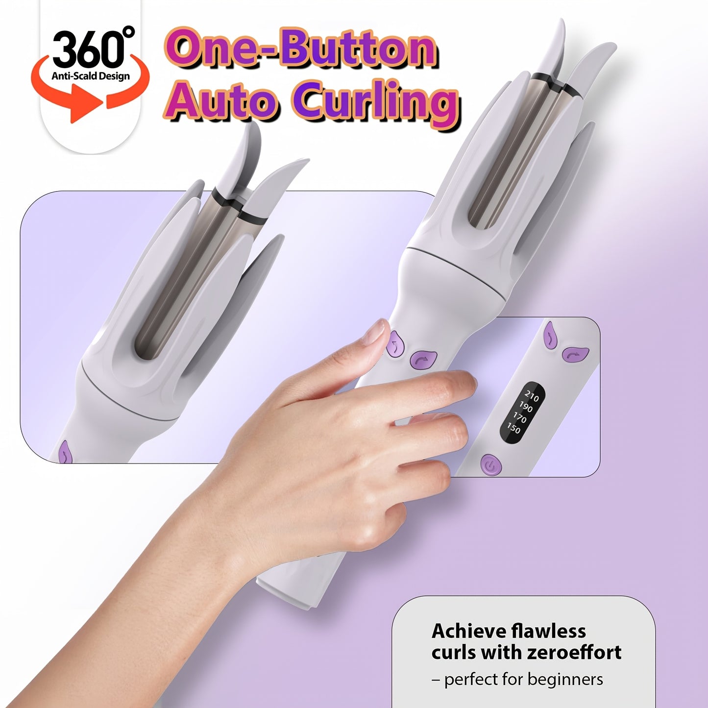 GENAI Automatic Hair Curler With 4 Temperature Options Negative Ion