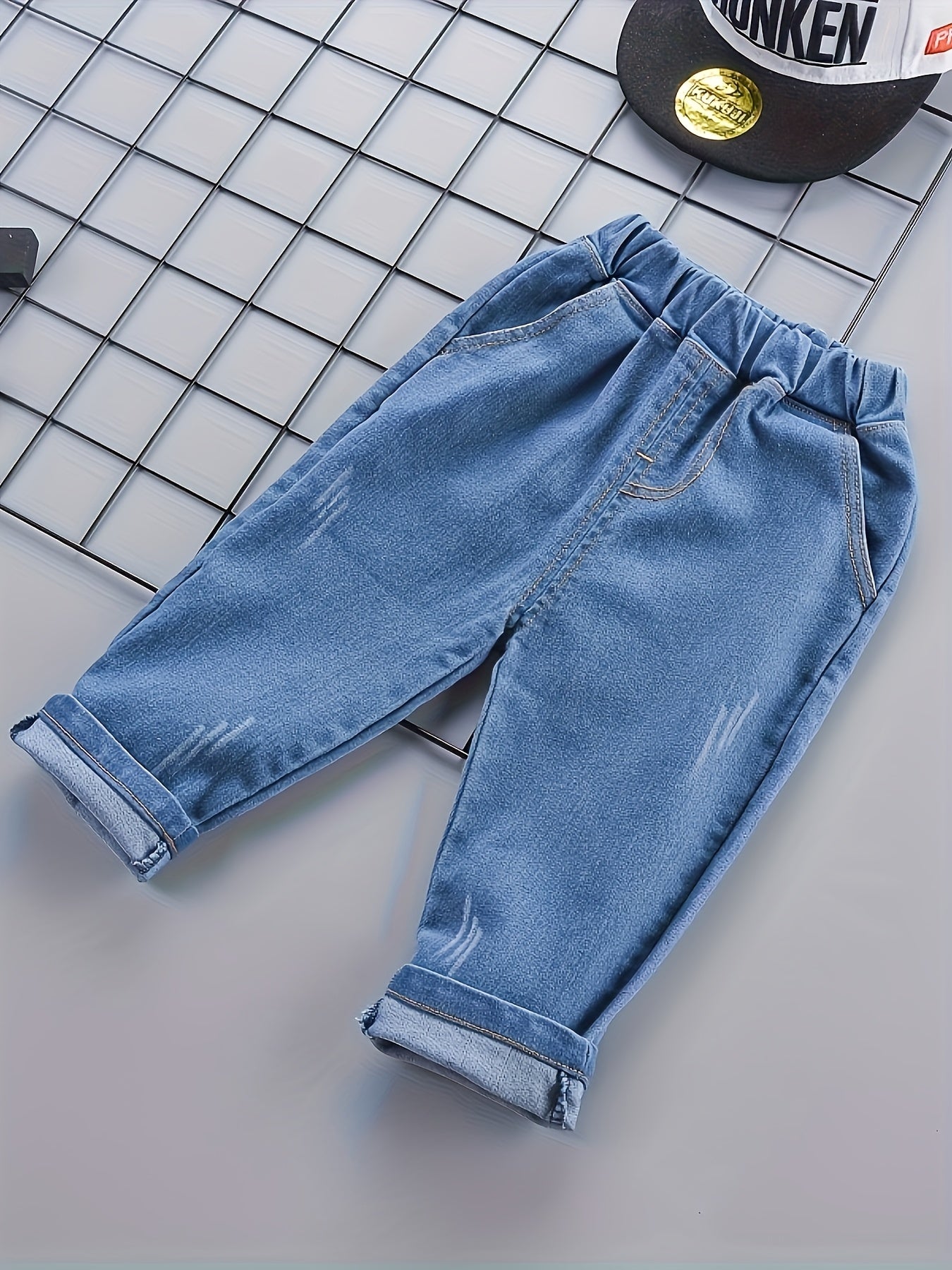 Boys Cartoon Car Print Lapel Shirt And Trousers Set