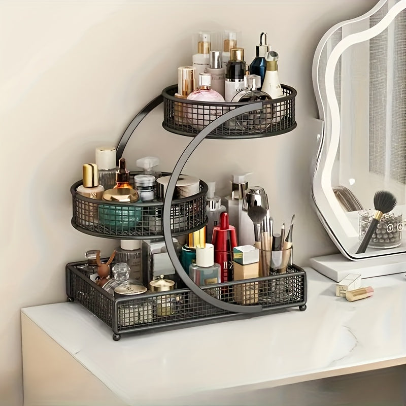 BELITA AMY No Installation Lightweight Metal Cosmetic Organizer With Spiral