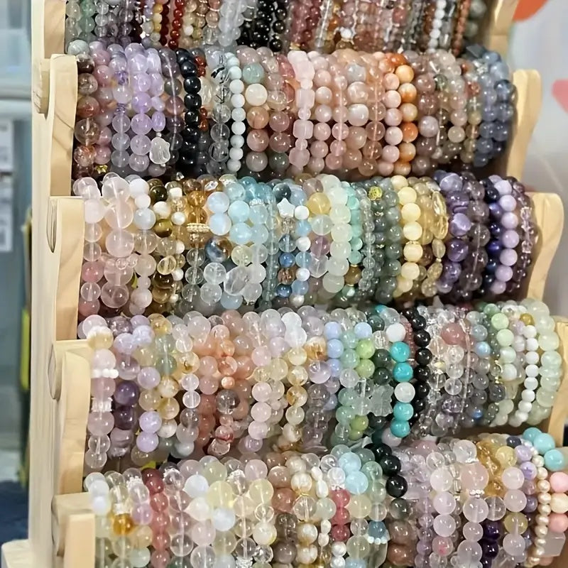 Bohemian Multicolor Glass Bead Elastic Bracelets Set For Men And Women Color Changing Beads DIY Jewelry Supplies Party