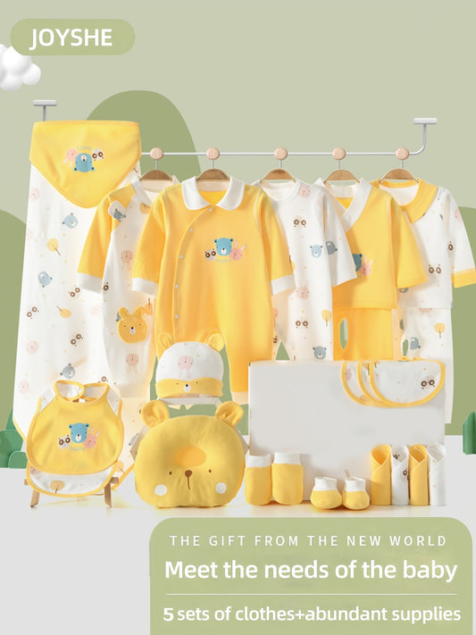 JOYSHE Baby Boy Newborn Essentials Set 27 Piece With Clothes Romper
