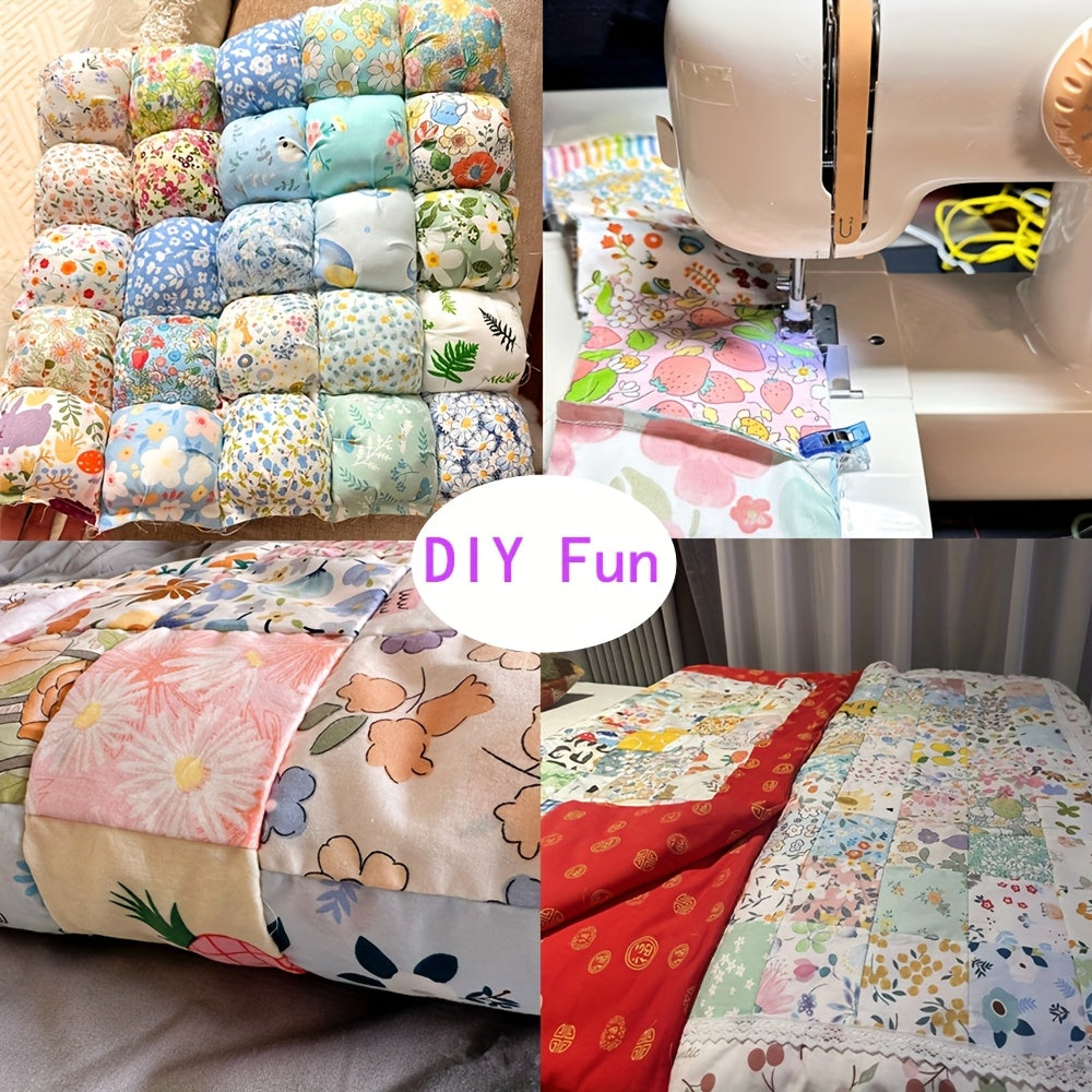 Pre-Cut Floral Cotton Fabric Squares 200pcs For Sewing