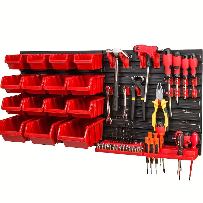 39pcs Large Tool Organizer Rack, Wrenches, Screwdrivers, Drill Bits, Screws, Hammer Storage Rack, Garage Tool Organizer, Multipurpose Storage Shelf, Perfect Gift for Dad Father's Day Gifts