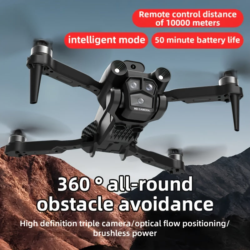 Three-camera Drone, Foldable Remote-controlled Drone, Remote-controlled Toy, Easy to Operate, Suitable for Beginners, Gift for Men, Indoor and Outdoor Drone for Christmas And Halloween, Drone with Screen Remote Control, Indoo