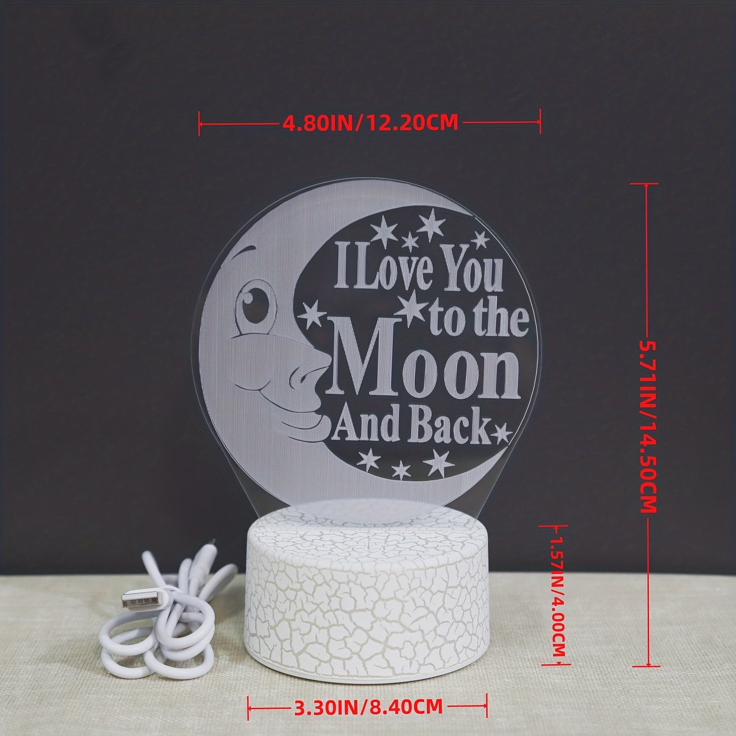 1pc 3D LED Night Light USB interface, USB lighting fixtures, computer accessories and peripherals Holiday gifts for family and friendsUSB interface, USB lighting fixtures, computer accessories and peripherals