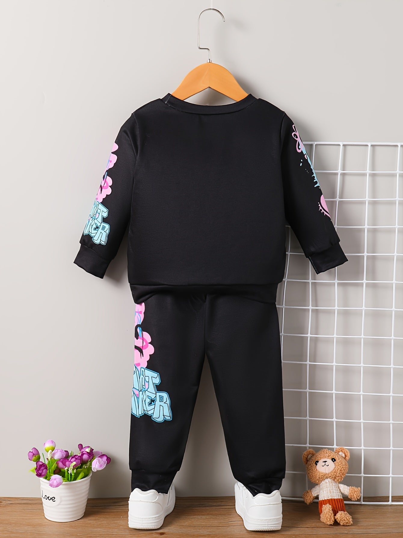 Baby Girl Outfit Set 4pcs Newborn Pants Set Suitable for 0-4 Years Old, Perfect for Outdoor