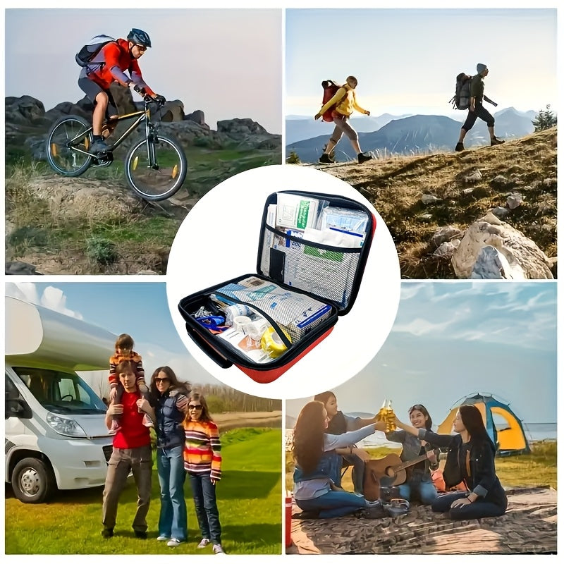 Ultimate 1030pcs Emergency Kit with Scissors, Bandages & Tape - Portable, EVA Material for Home, Office, School Dorms & Road Trips - Ideal Gift for Family & Friends