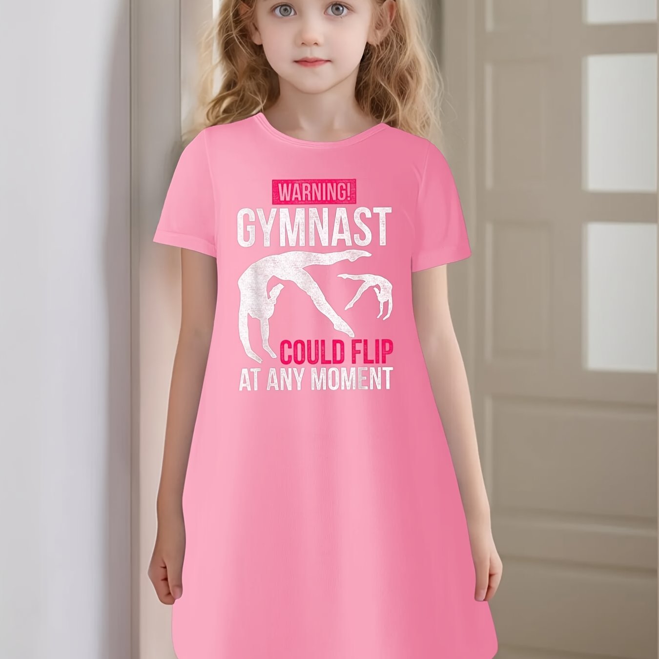 Girls Gymnastics Leotard Warning Gymnast Could Flip At Any Moment