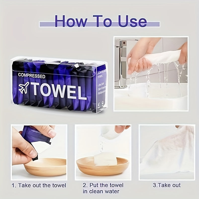 Compressed Towel Pack of 28, Portable Individually Wrapped Disposable Camping Towels, Compact Facial Cleansing Cloth for Outdoor Travel and Business Trips, Thickened Face Washcloth 9.45inch*11.81inch