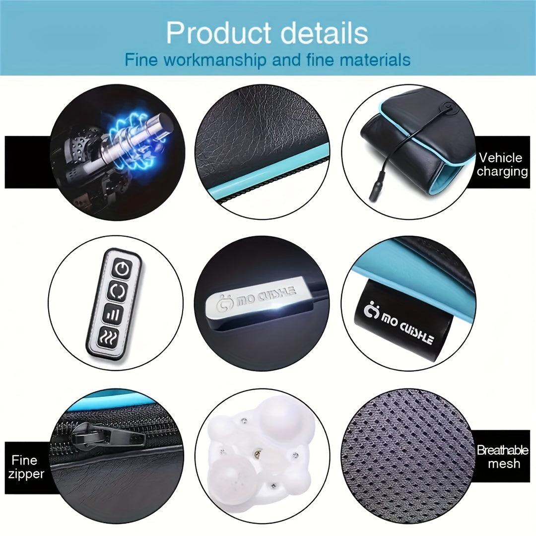 Neck Massager And Shoulder Massager with Heating Function, Deep Kneading Massage Pillow, Suitable for Full-body Muscle Massage, Can Be Used At Home, In The Office, Or In The Car, The Perfect Gift for Mom And Dad, Valentine's
