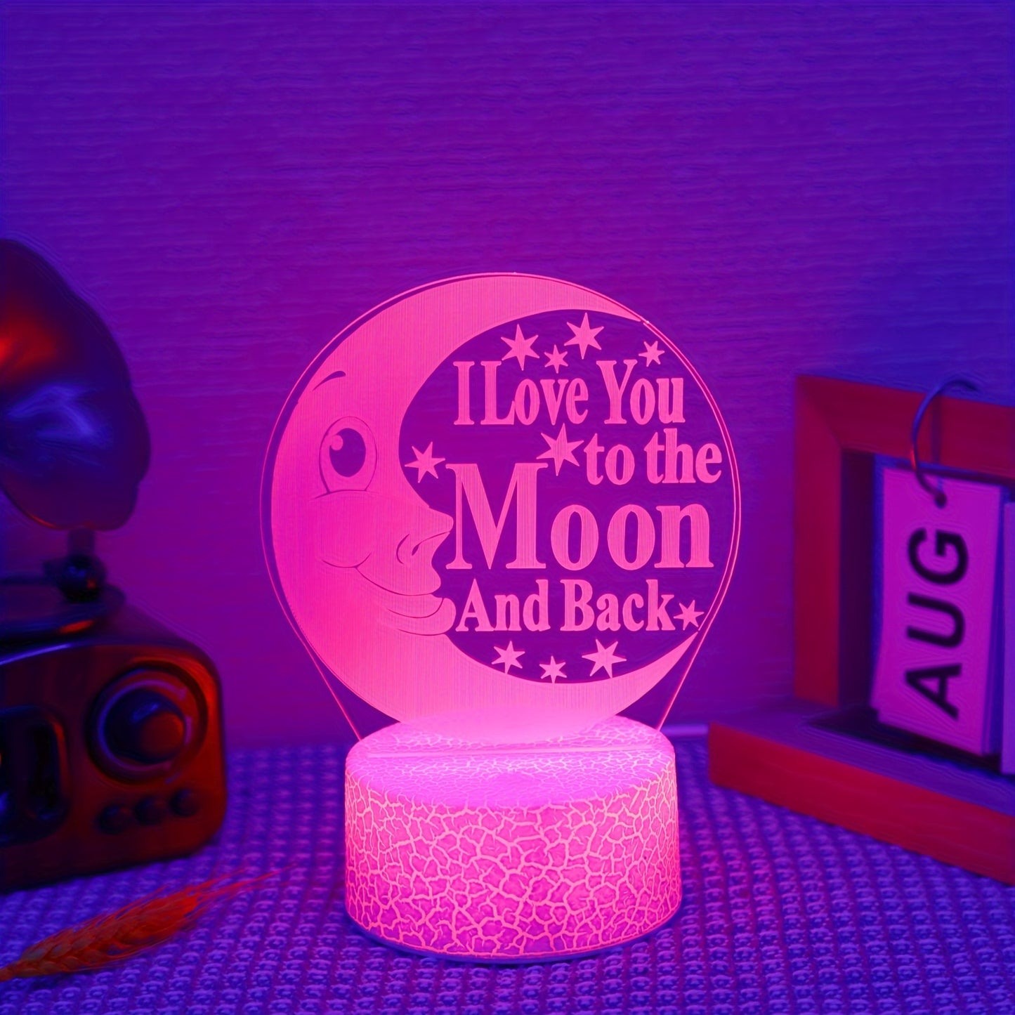 1pc 3D LED Night Light USB interface, USB lighting fixtures, computer accessories and peripherals Holiday gifts for family and friendsUSB interface, USB lighting fixtures, computer accessories and peripherals