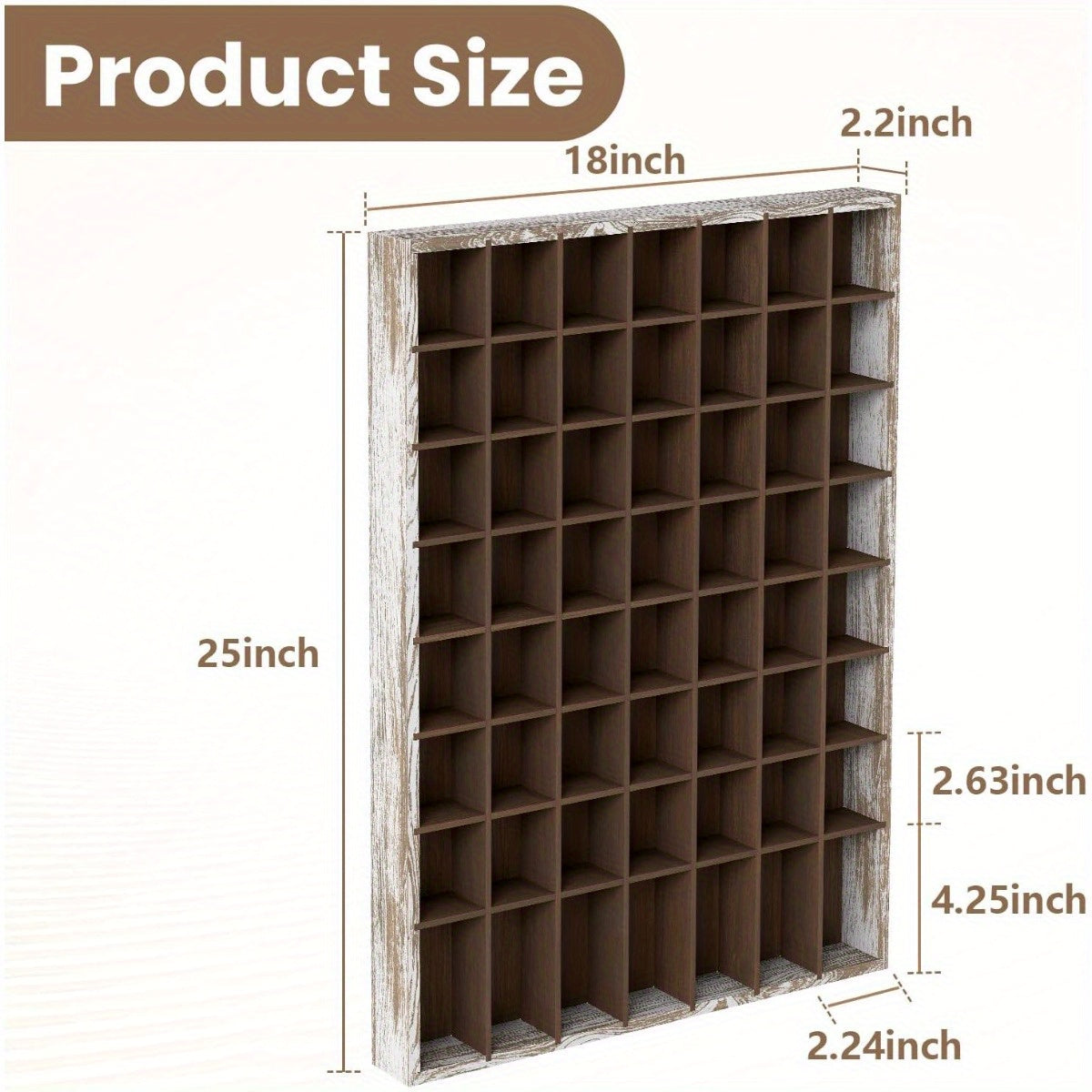 Nisorpa Wall Mounted Display Cases for Shot Glasses 56 Slots