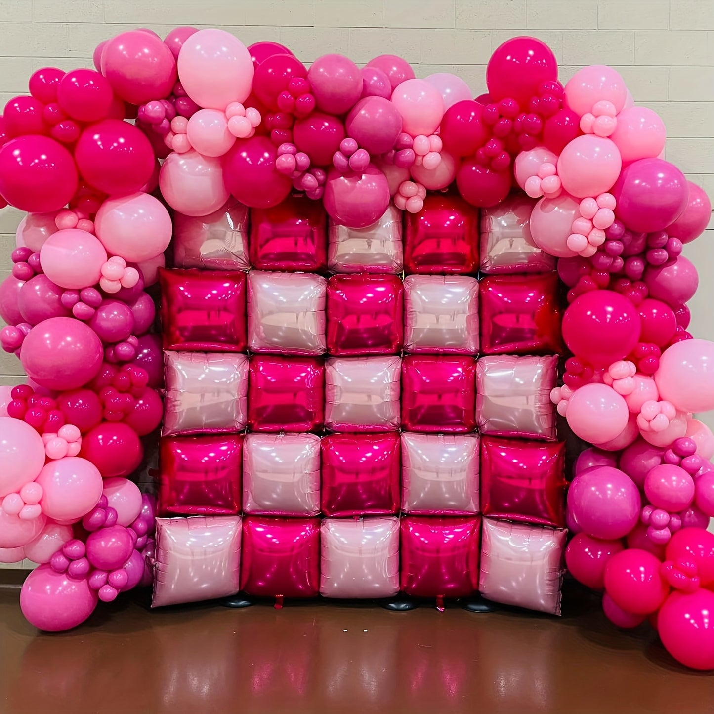 30 Pack Self-Sealing Rose Pink & Blush Balloon Walls - Helium-Ready Reusable Foil Balloons Suitable for Valentine's Day, Weddings, Birthdays, Showers - Helium-Floatable Party Decorations