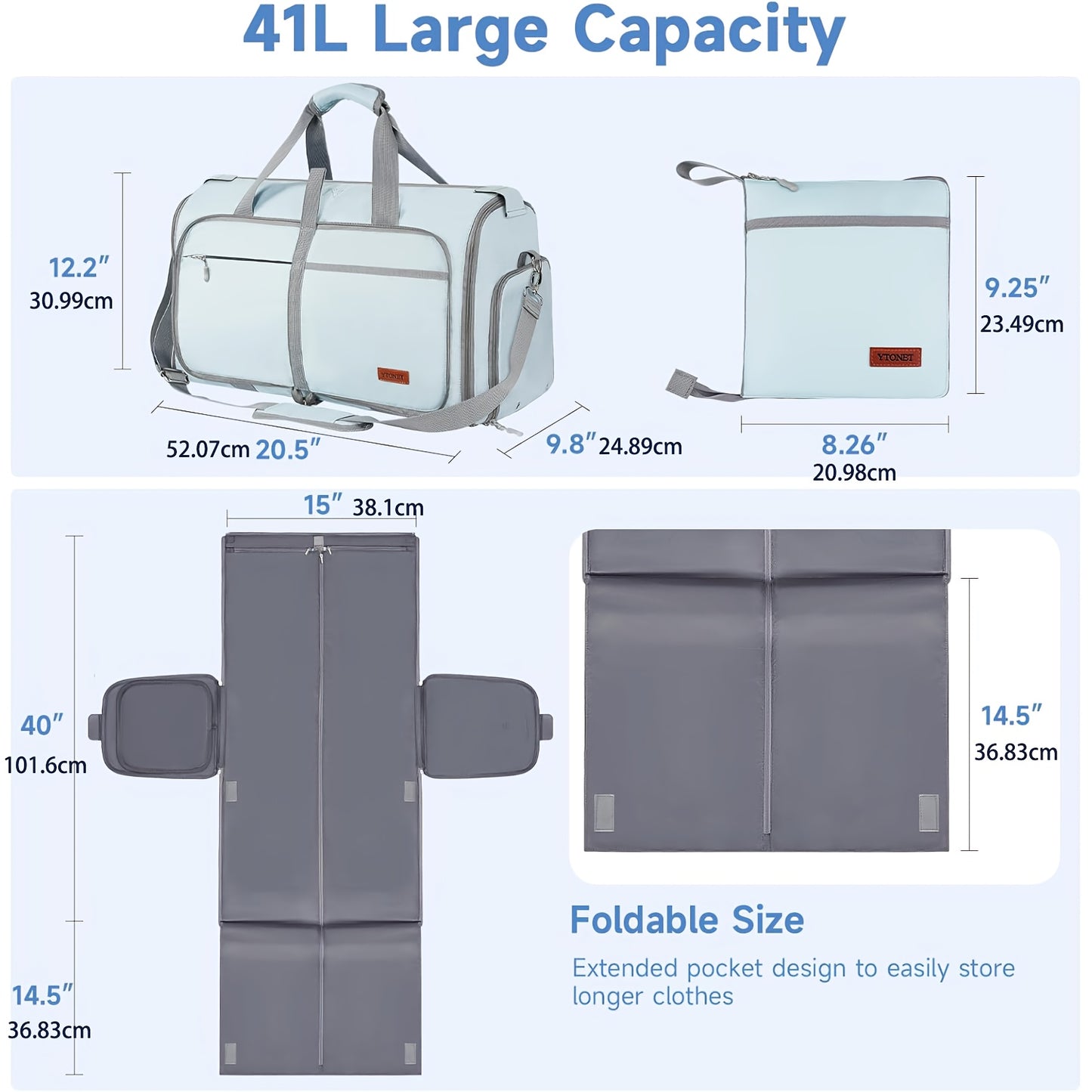 Versatile Garment Bags That Can Be Folded, a Convertible Duffle Bag with a Shoulder Strap, a Garment Bag Featuring a Shoe Compartment, a 2-In-1 Hanging Suitcase for Weekend Trips, Essential Travel Accessories, Perfect for Wom